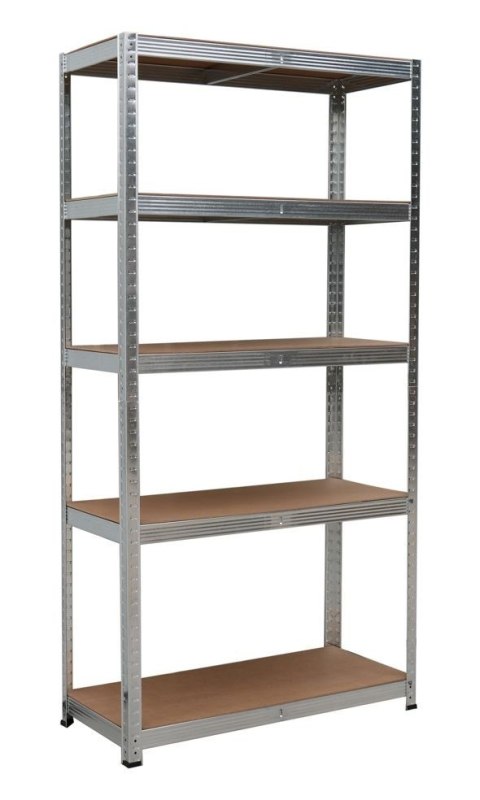 Regał magazynowy metalowy 2w1, 5 półek 150x75x30 cm