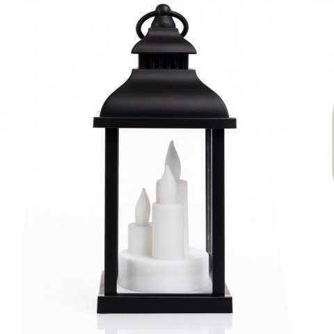 Lampion dekoracyjny LED z imitacją świec 10 x 22 cm - LAMP52CZ