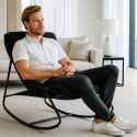 Fotel Bujany na biegunach ogrodowy do salonu tarasowy bujak kokon LEŻANKA KR38CZ