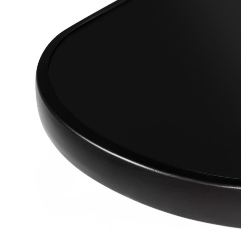 Duży szklany stół ogrodowy na taras balkon 120x70 czarny 6 osób