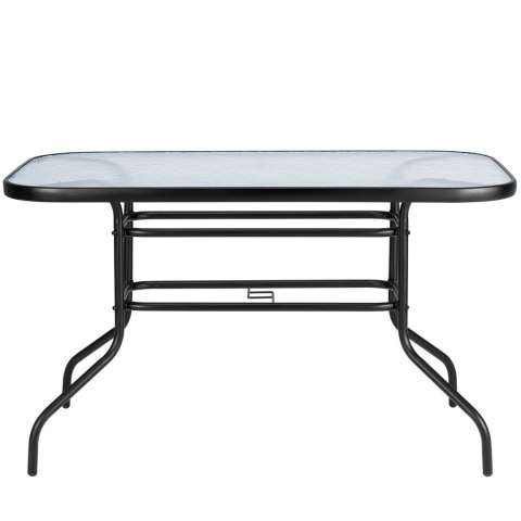 Duży szklany stół ogrodowy na taras balkon 120x70 transparentny 6 osób