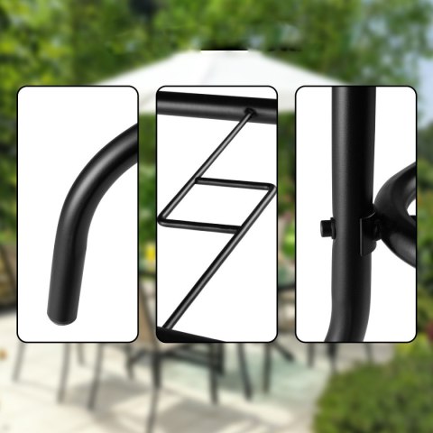 Duży szklany stół ogrodowy na taras balkon 120x70 transparentny 6 osób