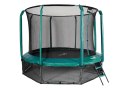 OUTLET Trampolina Ogrodowa Z Wewnętrzną Siatką Jumpi Maxy Comfort 312cm/10FT Zielona