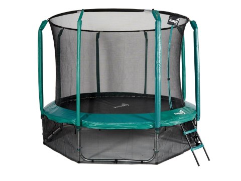 OUTLET Trampolina Ogrodowa Z Wewnętrzną Siatką Jumpi Maxy Comfort 312cm/10FT Zielona
