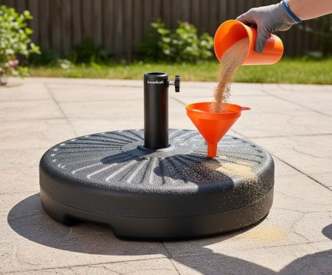 Okrągła podstawa pod parasol ogrodowy stojak obciążnik baza uchwyt 38-48mm