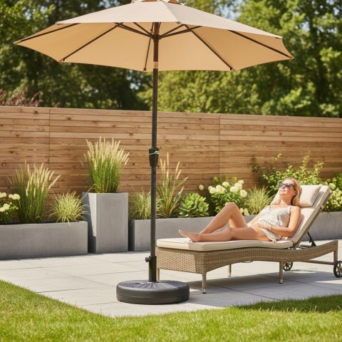 Okrągła podstawa pod parasol ogrodowy stojak obciążnik baza uchwyt 38-48mm