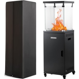 Parasol grzewczy gazowy ogrzewacz tarasowy promiennik z pokrowcem 13kW Bauerkraft