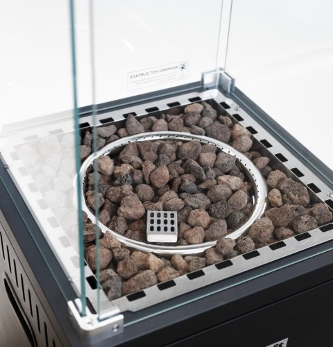 Parasol grzewczy gazowy ogrzewacz tarasowy promiennik z pokrowcem 13kW Bauerkraft