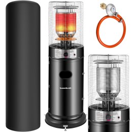 Parasol grzewczy gazowy ogrzewacz tarasowy promiennik z pokrowcem Bauerkraft