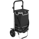 Wózek torba na zakupy na kółkach składany wodoodporny 42l odblaski czarny