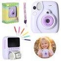 Aparat fotograficzny cyfrowy natychmiastowy 16x wkłady mazaki fioletowy