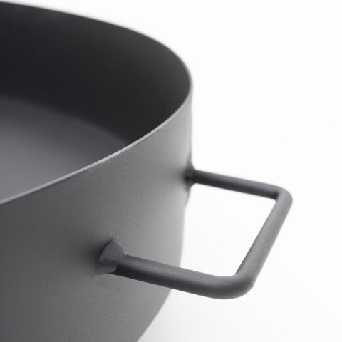 Duże solidne palenisko ogrodowe żeliwne 60cm z uchwytami idealne do ogniska