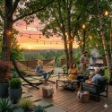 Girlanda ogrodowa świetlna łańcuch 20 x LED 20m lampki ogrodowe 9W