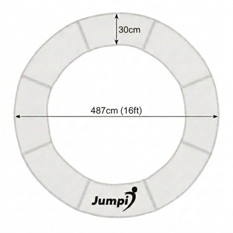 Osłona na sprężyny do trampoliny 16 FT/487 cm fioletowa JUMPI