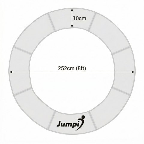 Osłona na sprężyny do trampoliny 8 FT/252 cm JUMPI