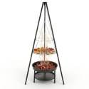 Palenisko trójnóg duży grill ogniskowy ogrodowy wiszący 2w1