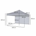Pawilon ogrodowy LUARO namiot imprezowy handlowy altana 3x3 m czarny
