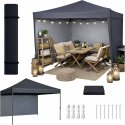 Pawilon ogrodowy LUARO namiot imprezowy handlowy altana 3x3 m czarny