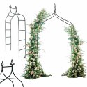 Pergola ogrodowa LUARO metalowa łuk z grotami na róże kwiaty pnącza 265 cm