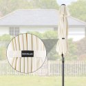 Składany parasol ogrodowy balkonowy regulowany 200 cm beżowy 50UV Bauerkraft