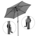 Składany parasol ogrodowy balkonowy regulowany 200 cm grafitowy 50UV Bauerkraft