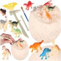 Dinozaury wykopaliska jajko XL dinozaura 12 figurek zestaw archeologiczny