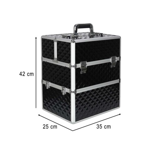 Kuferek na kosmetyki walizka organizer kosmetyczny XXL 3D