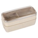 Lunch box śniadaniówka pudełko śniadaniowe z przegródkami dzielone 750ml beżowe