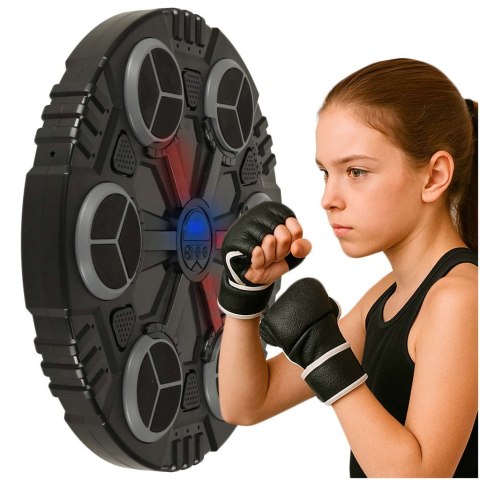 Tarcza bokserska treningowa na ścianę trenażer muzyka Bluetooth LED USB