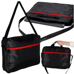 Torba na laptopa 15,6 cali na ramię z paskiem teczka biznesowa damska męska czarna