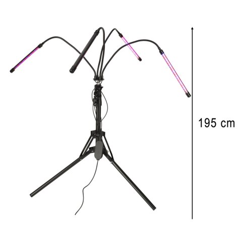 Lampa do roślin LED uprawy wzrostu panel na statywie 4x80LED