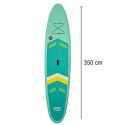 Deska SUP pompowana do pływania z siedzeniem akcesoriami wiosło zestaw turkusowa 350 cm
