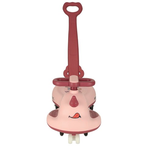 Jeździk grawitacyjny LED Swing FIX S1 skuter z rączką różowy max 65kg