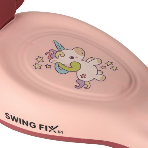 Jeździk grawitacyjny LED Swing FIX S1 skuter z rączką różowy max 65kg