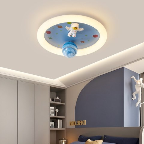 Lampa LED sufitowa plafon do pokoju dziecięcego ściemniana + pilot astronauta