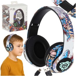 Słuchawki bezprzewodowe nauszne Bluetooth RGB Gaming Sport 150mAh