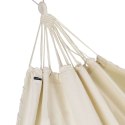 Dwuosobowy hamak ogrodowy bujak huśtawka leżak 200x150cm boho beżowy