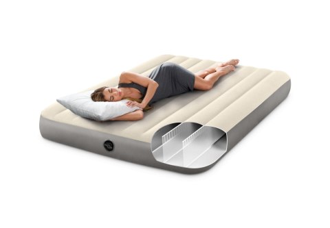 Dwuosobowy materac dmuchany welurowy łóżko 152x203 cm INTEX 64103