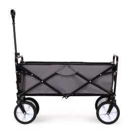 Składany duży wózek ogrodowy plażowy turystyczny transportowy szary