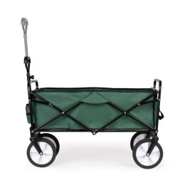 Składany duży wózek ogrodowy plażowy turystyczny transportowy zielony
