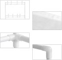 Stojący wieszak na ubrania z półkami biały 80x26x150,5 cm