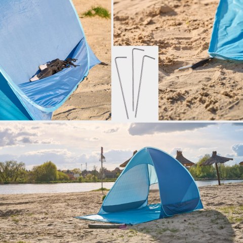 Namiot plażowy parawan samorozkładający na plażę ogród ogrodowy POPUP ochronny UV XXL