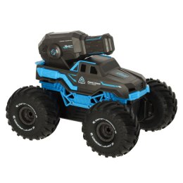 Samochód RC amfibia wodoodporny sterowany gestami ręką + 2 piloty niebieski