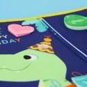 Tablica manipulacyjna sensoryczna montessori walizka plecak niebieski