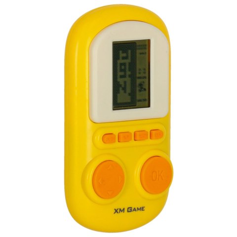 Gra elektroniczna zręcznościowa mini konsola przenośna kieszonkowa żółty
