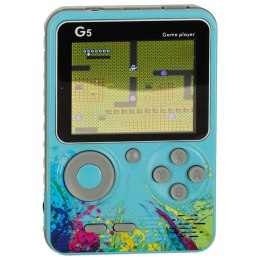Konsola przenośna do gier mini elektroniczna retro 500 gier niebieska