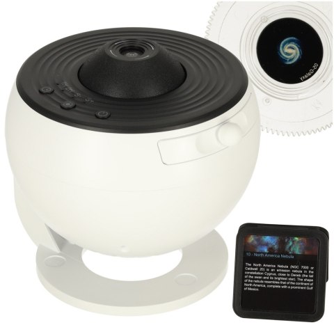 Projektor gwiazd nieba lampka nocna LED USB planetarium planety 12 dysków 360° timer