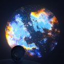 Projektor gwiazd nieba lampka nocna LED USB planetarium planety 12 dysków 360° timer