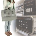 Torba podróżna bagaż podręczny do samolotu podróżna turystyczna pojemna uchwyt kieszenie 39x18x30 szara