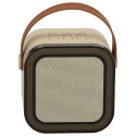 Zestaw do karaoke głośnik Bluetooth mikrofon USB LED beżowy